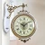 Import Metal Wall Clocks Antique Style Double Sided Wood Color Wall Clock from China