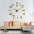 Import Mirror digital clock round shape letter quartz  home hotel use large acrylic wall clock from China
