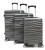 Import Modern ABS Hard Shell Luggage Set 20 24 28 Waterproof Carry On Suitcase 3pcs Set Lightweight Rolling Luggage from China