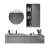 Import Modern bathroom vanity double sink customized made luxury bathroom furniture with rock surface from China