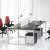 Import Modern Commercial Office Furniture 4 Seater Metal Frame Leg Office Desk from China