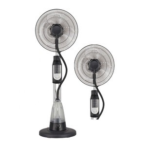 Modern Design 16 Inch Stand Mist Fan  with big 2L Water Capacity Power 75W PP/AS/ABS 3/4/5 Blades PP Base Big Mist LED Timer