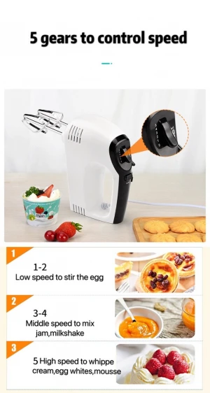 Modern design 5 speeds food mixer kitchen helper whisk cake mixer Hand Mixer