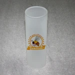 Modern design customized logo vase glass vase