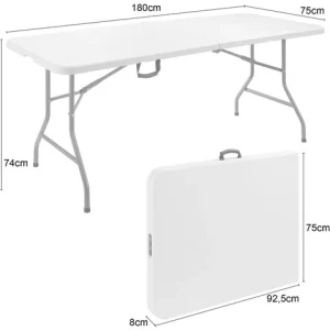 Modern Design Outdoor HDPE Plastic6ft 8ft rectangle folding Table