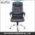 Import Modern High-Back Ribbed PU Leather Swivel Executive Black Office Office Chair with wheels from China