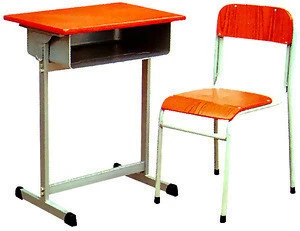 Modern school desk set Single student desks and chairs