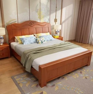 Modern simple design wood bed