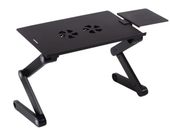 Modern Wholesale  Tablet Table desk  Foldable Laptop Desk With USB Coolng Fans And Mouse Pad