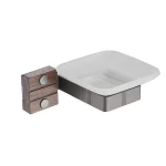 Modern Wood Bathroom Accessory Fittings and Accessories Hardware Set Black For Hotel Apartment Construction