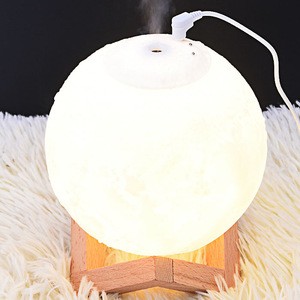 Moon Lunar Ball Led Night Light Lamp Oil Essential Diffuser Humidifiers
