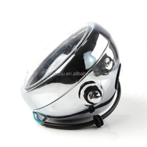 Motorcycle Headlight Retro Cruiser Street Round Headlamp Universal Motorbike Front Headlamp For Honda CG For Suzuki GN YAMAHA
