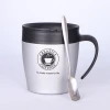 Multi-color 300ml stainless steel travel coffee mug vacuum insulated mug with spoon