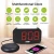 Import Multifunctional digital alarm clock led big screen clock 7 colors shaking square alarm clock from China