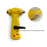 Multifunctional Emergency Tool Car Safety Glass Hammer Window Breaker LED Flashlight with manual dynamo