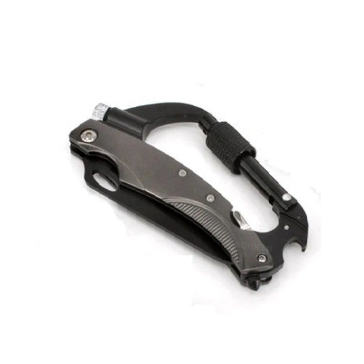 Multitool Carabiner Key chain Clip for Camping, Backpacking, Hiking