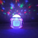 muti-colors Digital Thermometer led star sky  projector clock