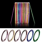 Nail Stickers Tools Mix Color Metallic Yarn Line Rolls Striping Tape Nail Art Beauty Decoration Sticker
