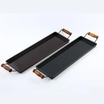 Nano Rectangle Food Storage Tray with Handle, Reliefs Dish, Dinner Platter F0112