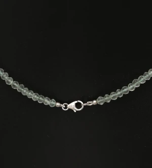 Natural Green Amethyst Faceted Rondelle Beads Necklace | Green Amethyst Necklace Beaded Necklace