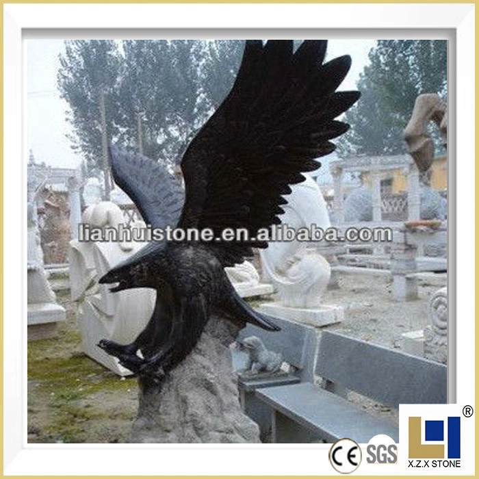 Natural outdoor garden stone eagle statues, large eagle statues (customized accept)