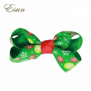 New arrival italian hair accessories small bows clip hair for Christmas Day
