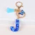 Import New blue butterfly fringe Heart letter key chain 26 sequin letter pendant for ladies from China