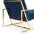 Import new design plated gold stainless steel base armchair from China