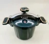 New Design Portable Non-stick Pan Marble Coating Aluminum Trapezoid Pressure Cooker Cooking Pot Sale 5L 7L 9 L