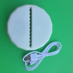 New Design Round Polygon 3D Night Light Base 7 ColorS Acrylic Plate 3d Night Light Base LED Lamp 3D Light Base