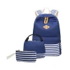 New design schoolbag set custom teens students canvas backpack boys girls school bags