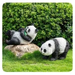 New Designer Minimalist Nordic Decoration Indoor Outdoor Light Resin Art Panda Led Garden Lights Modern Floor Lamp