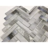 New digital inkjet printed recycled herringbone glass mosaic