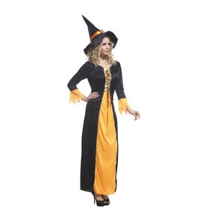 New hot sale Carnival Cosplay Halloween adult Gorgeous  Horror Witch Dress for woman Party Costume