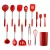 Import New innovation non-slip handle red color kitchen utensils cookware set from China