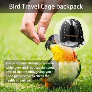 New Portable Parrot Outing Backpack Breathable Transparent Space Capsule Travel Cage Pet Backpack Pet Supplies Bird Nest