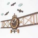New style antique cartoons plane wall clock in nordic style