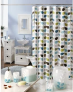 New Style Polyester Shower Curtain Polyresin Bathroom set bathroom accessories products