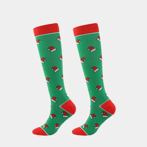 New Unisex Custom Christmas Halloween Compression Socks Wholesale Factory Direct Sales Digital Printing Sports Style for Adults