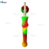 Newjoy NC5 Silicone Smoking Pipe With Titanium Nail Honey Straw Dab Nector Collector Dabber Wax Dab Rig