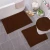 Import Non-slip bathroom mat 3 piece washable chenille absorbent bath mat set from China
