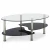 Import Nordic living room furniture table coffee modern white oval coffee table from China