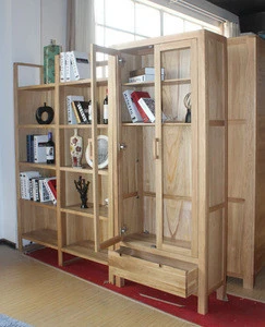 oak wood display cabinet