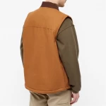 OEM custom100% Cotton Sherpa Lining winter warm sports windbreaker plain canvas sherpa vest for men