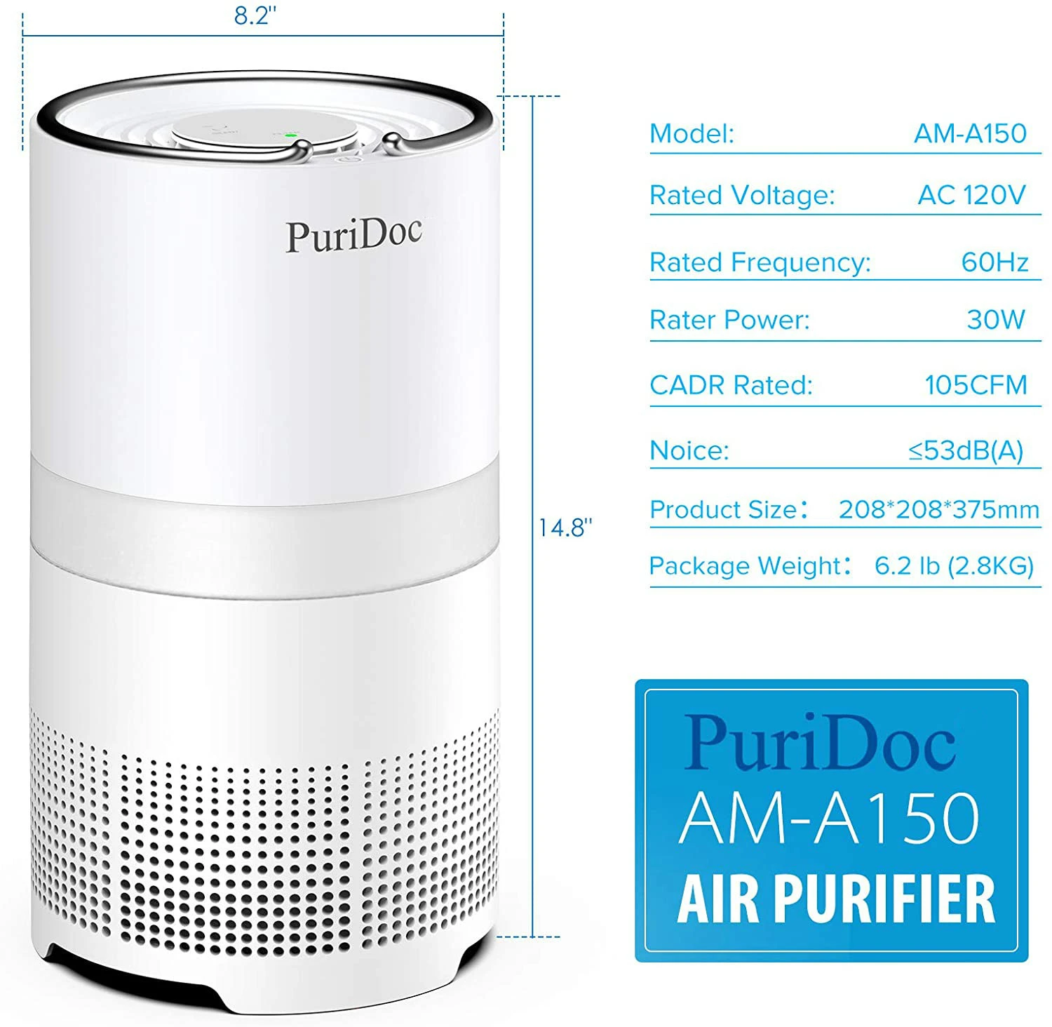 OEM H13 True HEPA home air purifier with hepa filter PM2.5 remove bedroom air purifier portable mini air purifiers wholesale