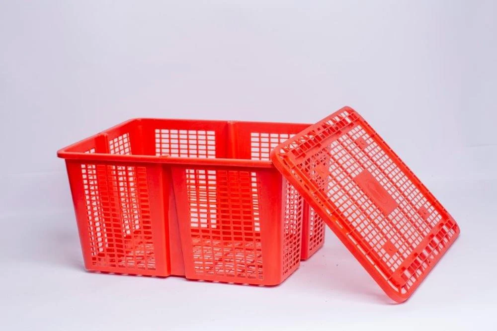 OEM High quality plastic basket, plastic crate with lid