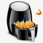 ONAN 2504B 3.8L Electric Deep Fryers Round Lcd Display Digital Adjustable Thermostat Control Air Fryer