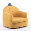 Orange fabric bear pattern cushion child sofa rest play sofa for kids