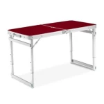 Outdoor Camping Aluminum Portable Folding Picnic Table And Chair, 8ft Beer Pong Game Table