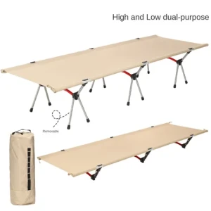 Outdoor Camping Cot Folding Single Person Bed Portable Foldable Sleeping Pad Hiking Backpacking Picnic Camping Cot Bed